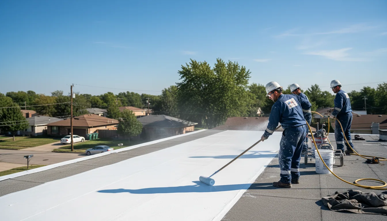 Commercial roof coating in Poteet, TX near me